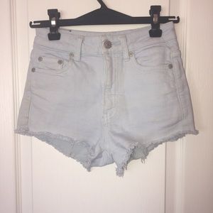 Aritzia Talula Light Blue Denim Shorts